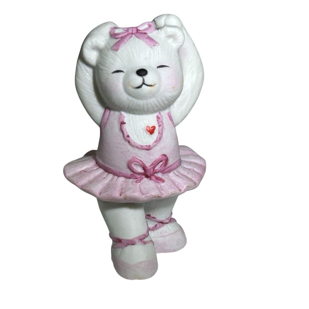 BC Bronson Bisque Ballerina Teddy Bear Figure